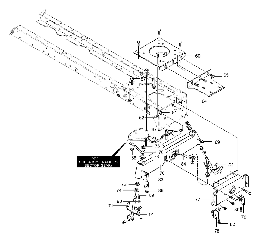 Frame Assembly (Part 2) Diagram and Parts List for 40318X50C 2001 Briggs and Stratton Lawn Tractor